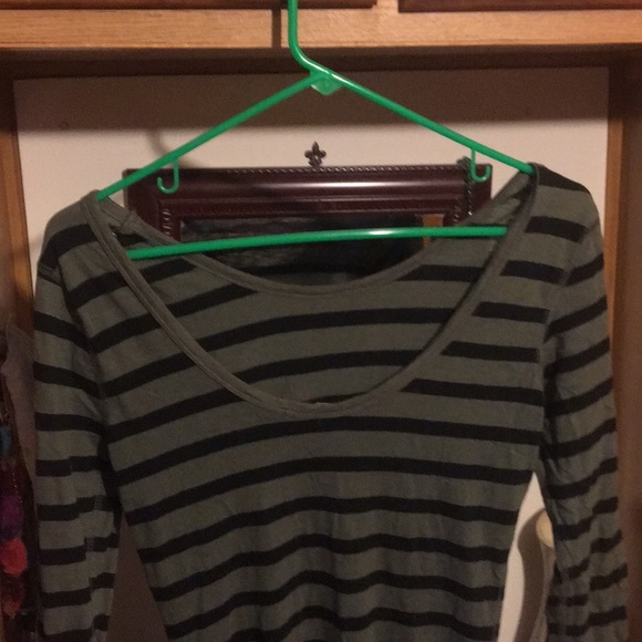 Deep neck, striped midi dress from express - Picture 2 of 2